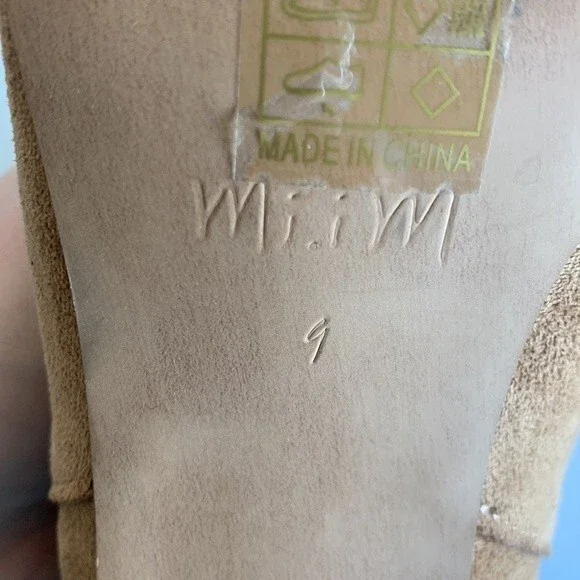 Mi.iM Mavis Western Faux Suede Pointed Toe Block Heel Boots Sz 9 - Picture 10 of 10